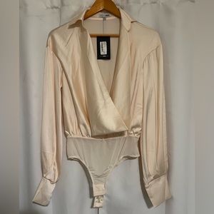 Fashion Nova Cream Bodysuit